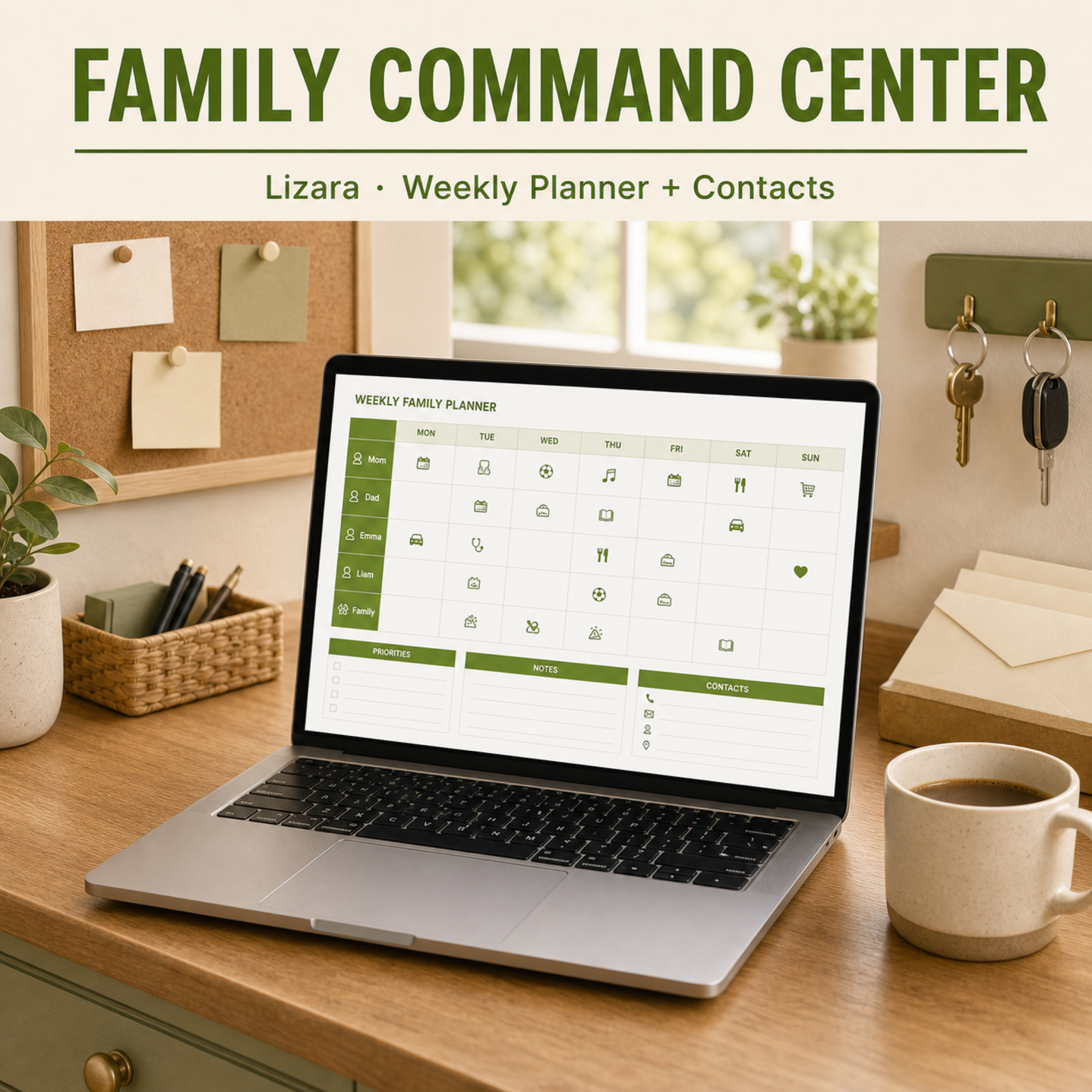 Family Command Center Spreadsheet