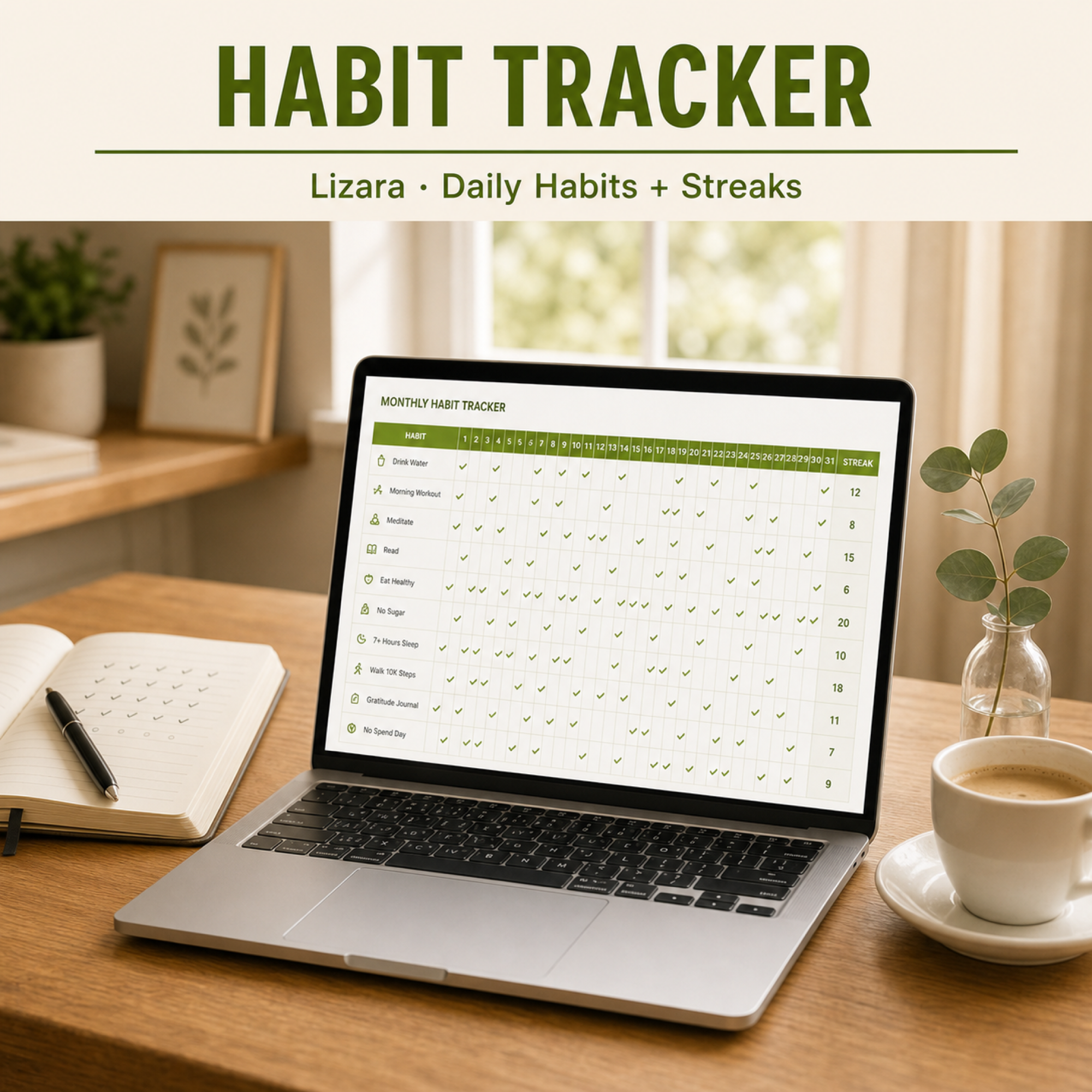 Habit Tracker Spreadsheet