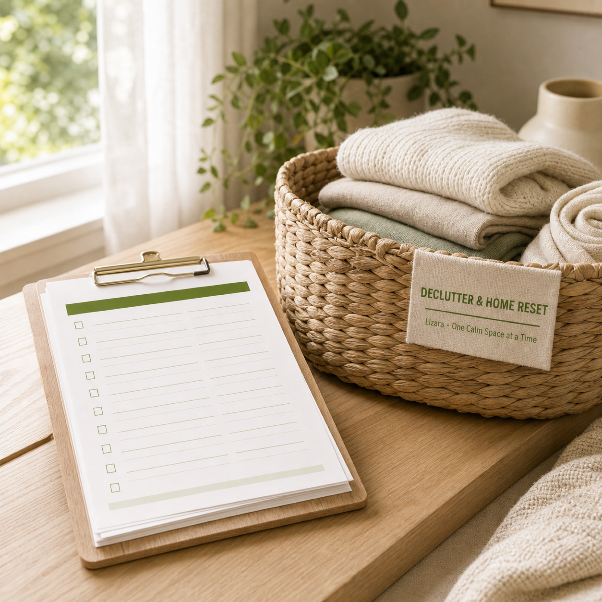 Declutter Checklist Printable and Home Reset Planner