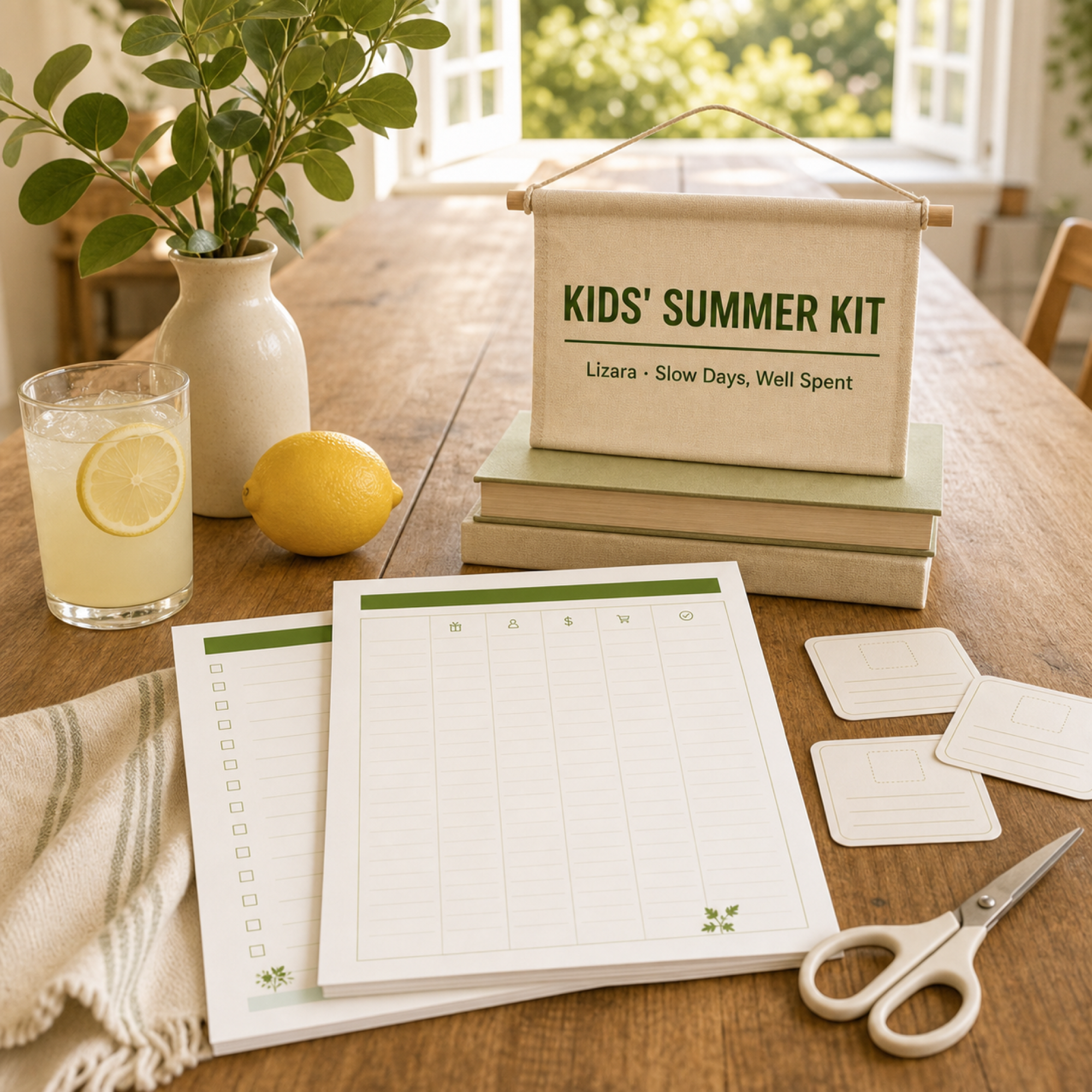 Kids Summer Schedule Printable and Bucket List Kit